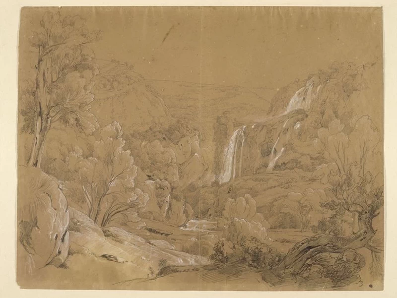 Paesaggio di montagna con cascate - Louvre Collections